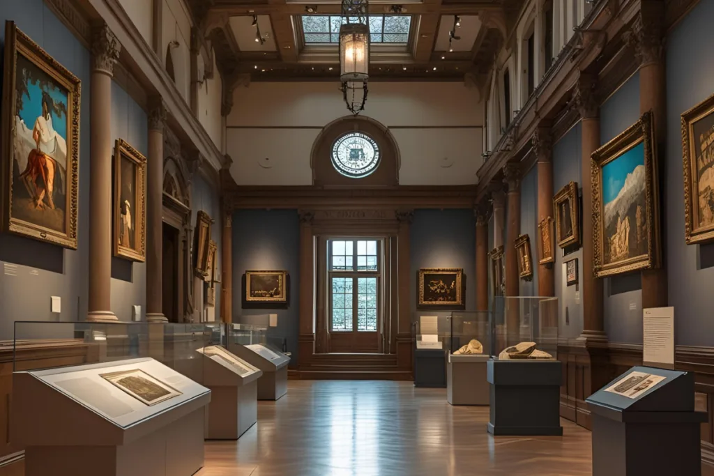 inside a museum