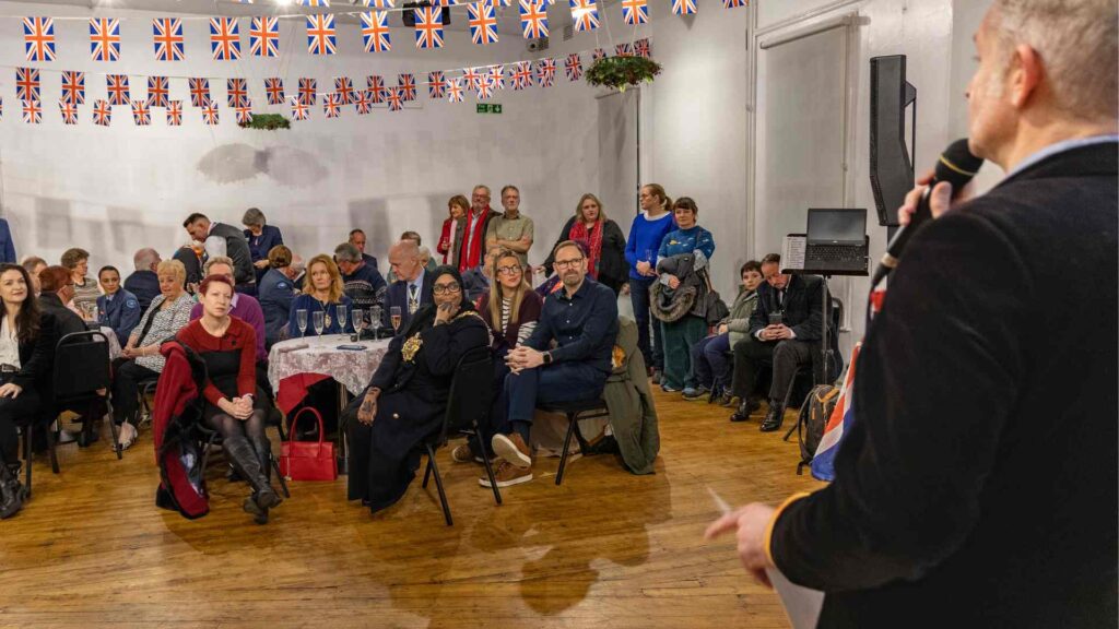 Neil Anderson speaking to the TV